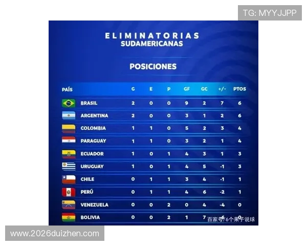 南美洲区世界杯预选赛积分榜排名实时追踪,最新排名情况及未来比赛预测