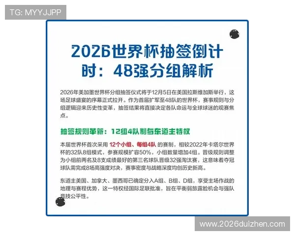 2026年世界杯分组抽签结果公布详细分析及各组对阵前景展望